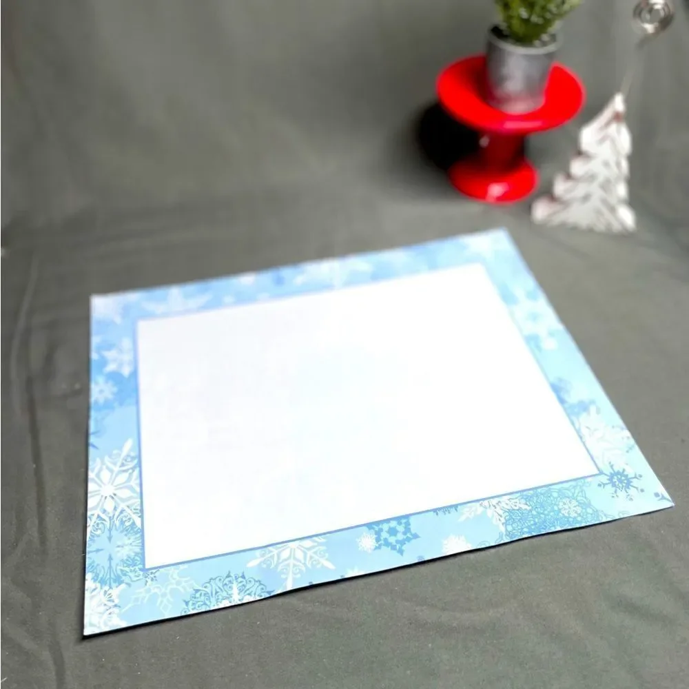 🎄❤️🎄 NEW Winter Snowflake Stationary NWOT Holiday Border 25 Pages Bundles …